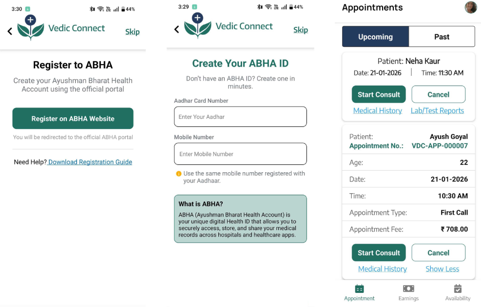 ABDM-Aligned Digital Ayurveda & Teleconsultation Platform